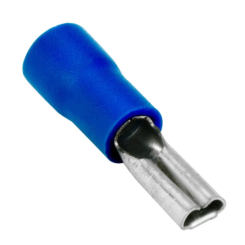 Conext Link Qdvf-110B25 Vinyl Quick Disconnect Terminal Female 25 Pack (0.110"", Blue 16-14 Gauge) (17325) - Image 1